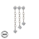 Pendentif Chaîne Triple Anneau en Titane