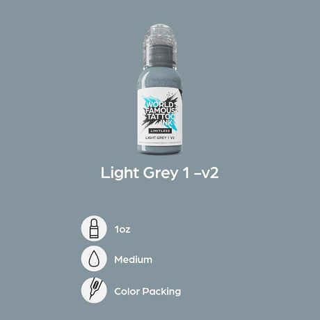Encre de tatouage Light Grey 1 v2 (30ml) de World Famous Limitless