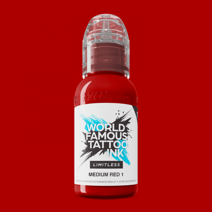 Encre de tatouage rouge moyen illimitée mondialement célèbre 1 (30 ml)