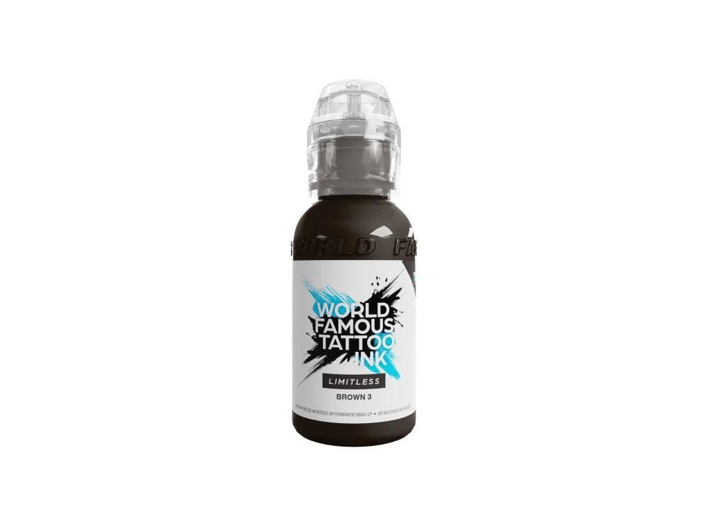 Encre de tatouage marron illimitée mondialement célèbre 3 (30 ml)