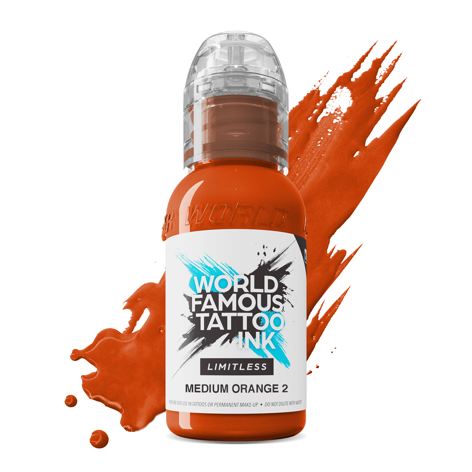 World Famous Limitless Tattoo Ink Medium Orange 2 30ml - BVShop