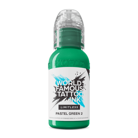 World Famous Limitless Tattoo Ink Pastel Green 2 30ml - BVShop
